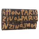 LOUIS VUITTON Graffiti Porte Monnaie Credit Wallet Orange M92190 LV Auth 157191-1