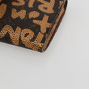 LOUIS VUITTON Graffiti Porte Monnaie Credit Wallet Orange M92190 LV Auth 157191-15