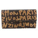 LOUIS VUITTON Graffiti Porte Monnaie Credit Wallet Orange M92190 LV Auth 157191-13