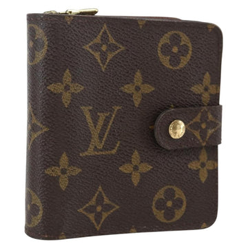 LOUIS VUITTON Monogram Compact Zip Wallet M61667 LV Auth 157192
