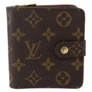 LOUIS VUITTON Monogram Compact Zip Wallet M61667 LV Auth 157192-2