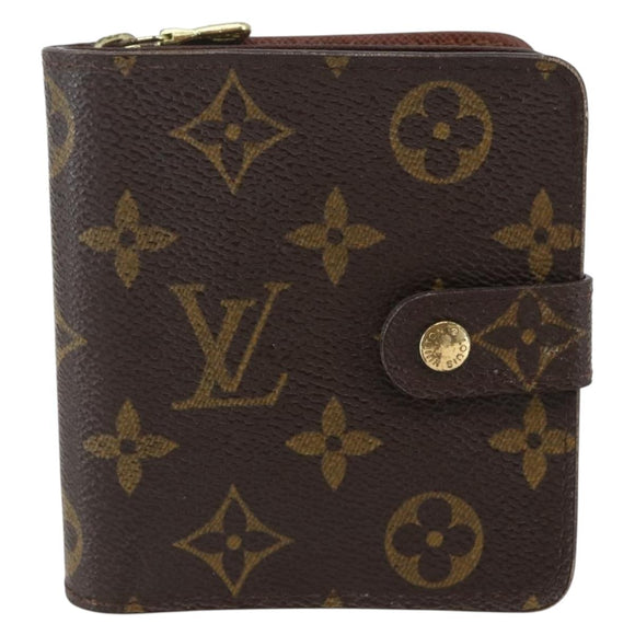 LOUIS VUITTON Monogram Compact Zip Wallet M61667 LV Auth 157192