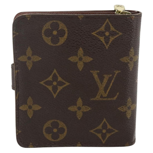 LOUIS VUITTON Monogram Compact Zip Wallet M61667 LV Auth 157192