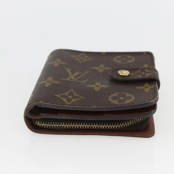 LOUIS VUITTON Monogram Compact Zip Wallet M61667 LV Auth 157192