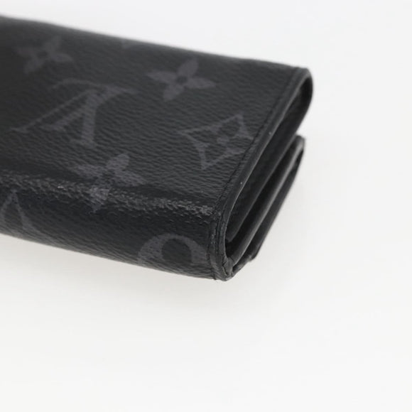 LOUIS VUITTON Monogram Eclipse Discovery Compact Wallet M67630 LV Auth 157193