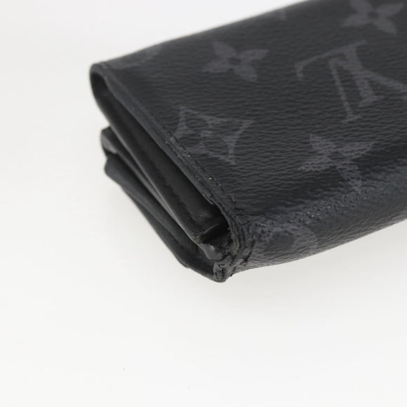 LOUIS VUITTON Monogram Eclipse Discovery Compact Wallet M67630 LV Auth 157193