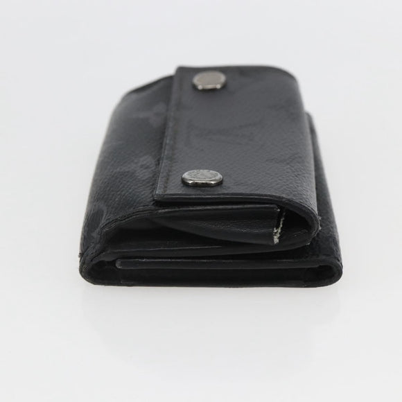 LOUIS VUITTON Monogram Eclipse Discovery Compact Wallet M67630 LV Auth 157193