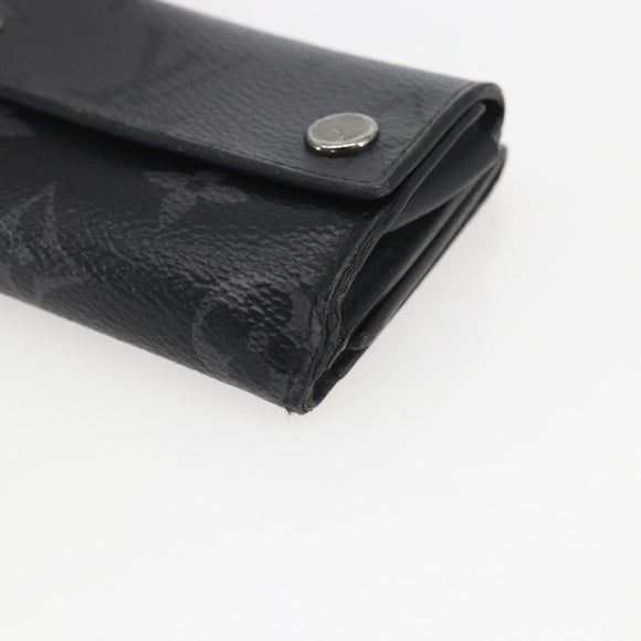 LOUIS VUITTON Monogram Eclipse Discovery Compact Wallet M67630 LV Auth 157193