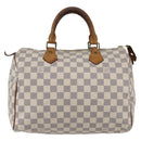LOUIS VUITTON Damier Azur Speedy 30 Hand Bag N41533 LV Auth 157214-13