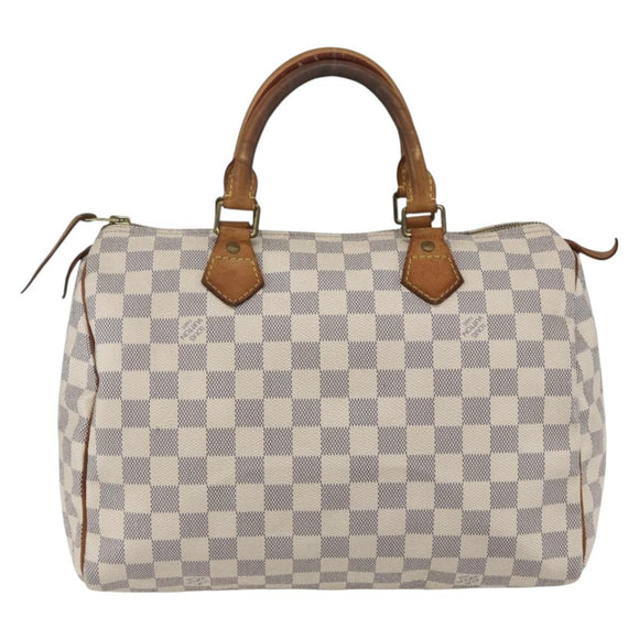 LOUIS VUITTON Damier Azur Speedy 30 Hand Bag N41533 LV Auth 157214