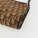 Christian Dior Trotter Canvas Shoulder Bag Beige Gold Auth 157215-10