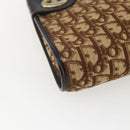 Christian Dior Trotter Canvas Shoulder Bag Beige Gold Auth 157215-11