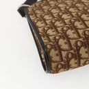 Christian Dior Trotter Canvas Shoulder Bag Beige Gold Auth 157215-13