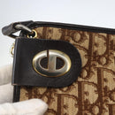 Christian Dior Trotter Canvas Shoulder Bag Beige Gold Auth 157215-14