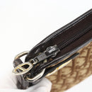 Christian Dior Trotter Canvas Shoulder Bag Beige Gold Auth 157215-15