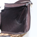 Christian Dior Trotter Canvas Shoulder Bag Beige Gold Auth 157215-18