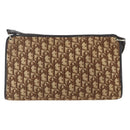 Christian Dior Trotter Canvas Shoulder Bag Beige Gold Auth 157215-3