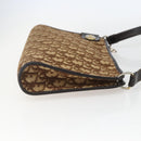 Christian Dior Trotter Canvas Shoulder Bag Beige Gold Auth 157215-5