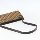 Christian Dior Trotter Canvas Shoulder Bag Beige Gold Auth 157215-7