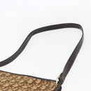 Christian Dior Trotter Canvas Shoulder Bag Beige Gold Auth 157215-8