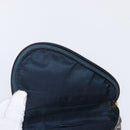 Christian Dior Trotter Canvas Saddle Pouch Navy Gold Auth 157216-9