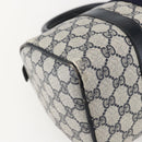 GUCCI GG Canvas Sherry Line Boston Bag Navy Gold Red 012 3841 58 Auth 157218-13