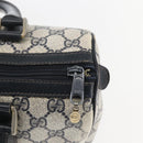 GUCCI GG Canvas Sherry Line Boston Bag Navy Gold Red 012 3841 58 Auth 157218-14