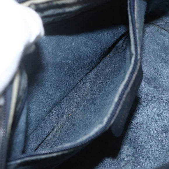 GUCCI GG Canvas Sherry Line Boston Bag Navy Gold Red 012 3841 58 Auth 157218