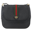 GUCCI Micro GG Supreme Web Sherry Line Bag PVC Black 001 115 0914 Auth 157221-13