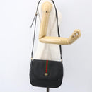 GUCCI Micro GG Supreme Web Sherry Line Bag PVC Black 001 115 0914 Auth 157221-22