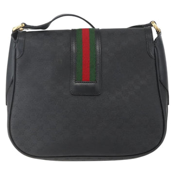 GUCCI Micro GG Supreme Web Sherry Line Bag PVC Black 001 115 0914 Auth 157221 - 0