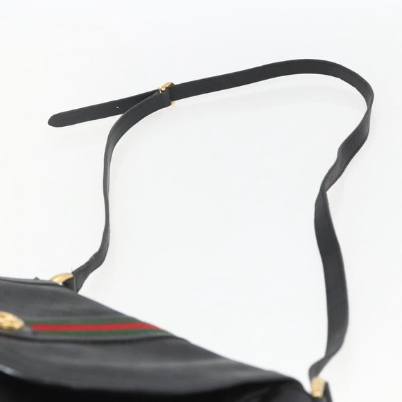 GUCCI Micro GG Supreme Web Sherry Line Bag PVC Black 001 115 0914 Auth 157221