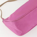 PRADA Accessory Pouch Nylon Pink Silver Auth 157222-16