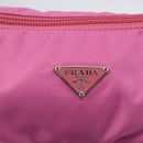 PRADA Accessory Pouch Nylon Pink Silver Auth 157222-17
