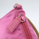 PRADA Accessory Pouch Nylon Pink Silver Auth 157222-18