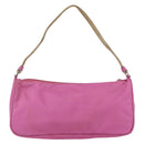 PRADA Accessory Pouch Nylon Pink Silver Auth 157222-2