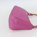 PRADA Accessory Pouch Nylon Pink Silver Auth 157222-4