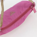 PRADA Accessory Pouch Nylon Pink Silver Auth 157222-6