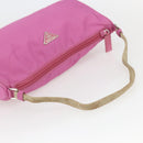 PRADA Accessory Pouch Nylon Pink Silver Auth 157222-7
