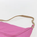 PRADA Accessory Pouch Nylon Pink Silver Auth 157222-8