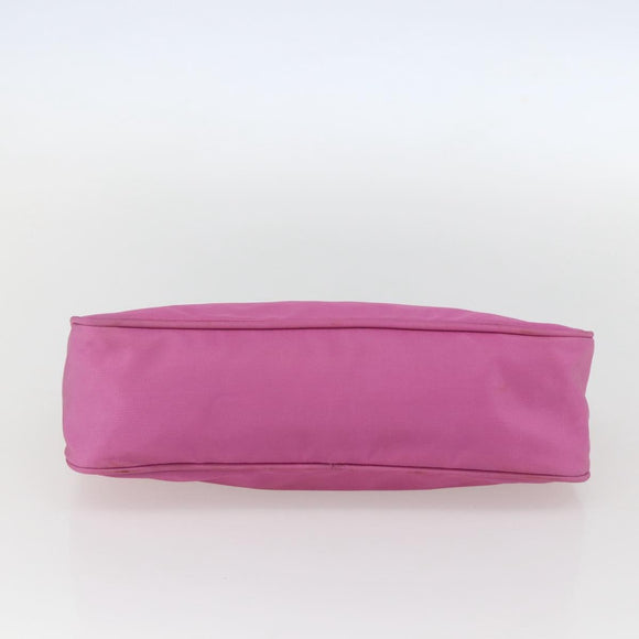 PRADA Accessory Pouch Nylon Pink Silver Auth 157222