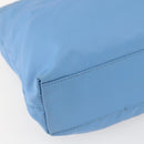 PRADA Tote Bag Nylon Light Blue Silver Auth 157223-14