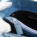 PRADA Tote Bag Nylon Light Blue Silver Auth 157223-18