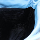 PRADA Tote Bag Nylon Light Blue Silver Auth 157223-20