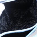 PRADA Tote Bag Nylon Light Blue Silver Auth 157223-23