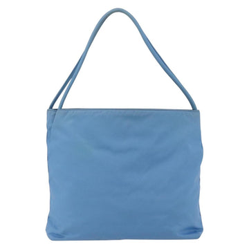 PRADA Tote Bag Nylon Light Blue Silver Auth 157223 - 0