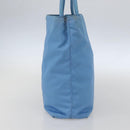 PRADA Tote Bag Nylon Light Blue Silver Auth 157223-3