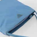 PRADA Tote Bag Nylon Light Blue Silver Auth 157223-6