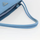 PRADA Tote Bag Nylon Light Blue Silver Auth 157223-7