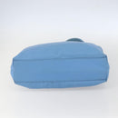 PRADA Tote Bag Nylon Light Blue Silver Auth 157223-5